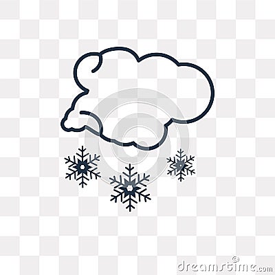 Snowy vector icon isolated on transparent background, linear Snowy transparency concept can be used web and mobile Vector Illustration