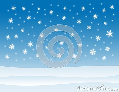 Snowy Winter Background Stock Photo