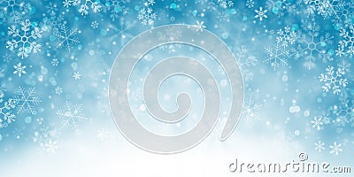 Snowy Winter Background Banner Stock Photo