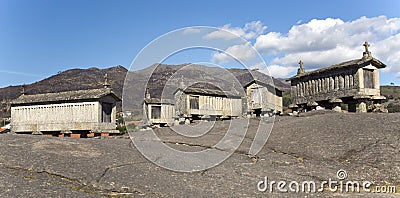 Soajo Communitarian Granaries Stock Photo