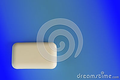 Soap on a blue background. Hygiene and cleanliness. Bathroom accessories. Soap for bath, laundry and body care. Personal hygiene p Stock Photo