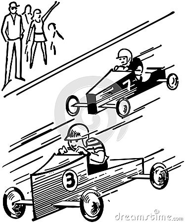 Soap Box Derby Vector Illustration