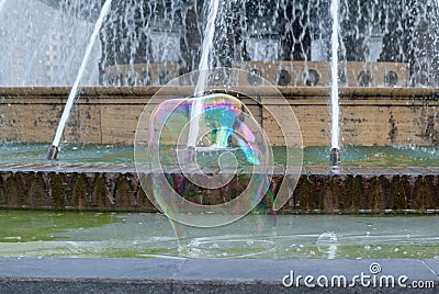 Bubble in fountain Stock Photo