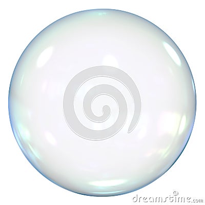 Soap Bubble Isolated Stock Photo