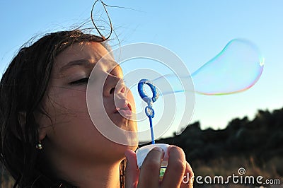 Soap bubbles Stock Photo