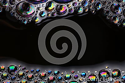 Soap bubbles abstract macro structure copy space Stock Photo