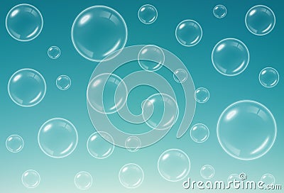 Soap Bubbles background Vector Illustration