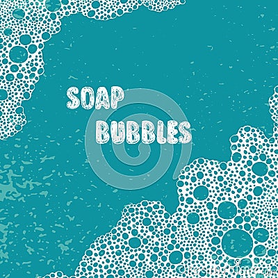 Soap bubbles, foam, suds vector background Vector Illustration