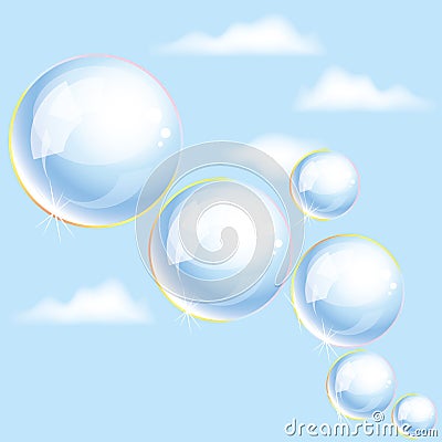 vector soap bubbles Vector Illustration