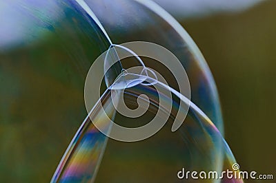 Soap bubbles, unusual colors and shapes Stock Photo