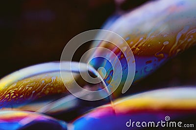 Soap bubbles, unusual colors and shapes Stock Photo