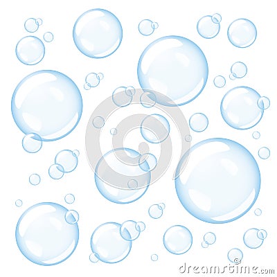 Soap bubbles Vector Illustration