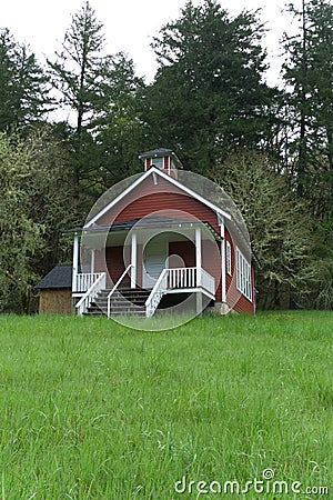 Soap Creek Schoolhouse near Corvallis, Oregon 1 Stock Photo