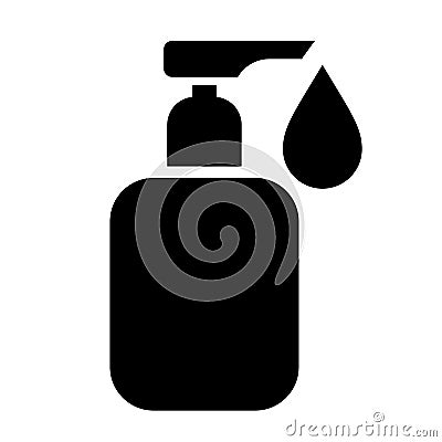 Soap dispenser bottle vector icon Vector Illustration