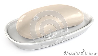 Soap and Soap Dish Stock Photo