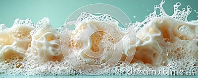 Soap suds creating a delightful and refreshing wave Stock Photo