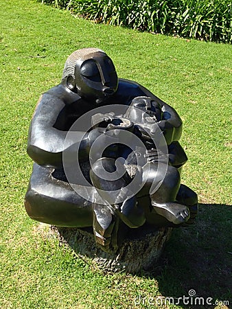 Soapstone carving at Kirstenbosch gardens Editorial Stock Photo