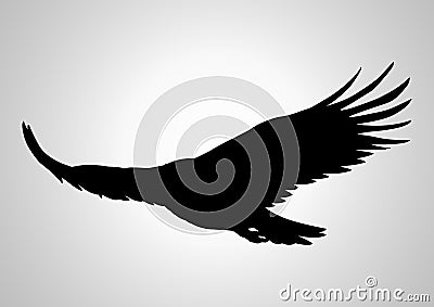 Soaring Eagle Cartoon Illustration