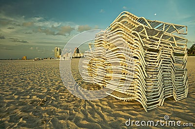 SoBe Chairs Stock Photo