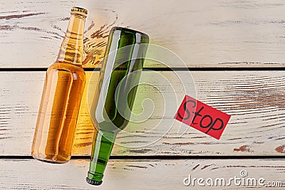 Sober lifestyle, stop drinking alcohol. Stock Photo