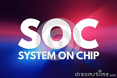 SOC - System On Chip acronym Stock Photo
