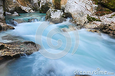 Soca river Stock Photo