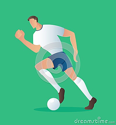 Soccer action player , football player vector illustration Vector Illustration