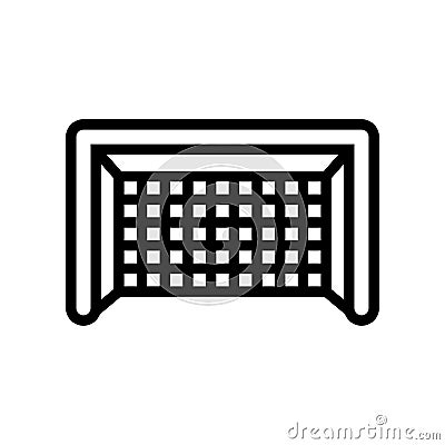 Soccer arch goal line style icon Vector Illustration