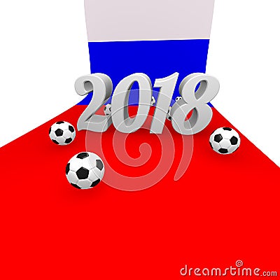 Soccer background 2018 in Russia Stock Photo