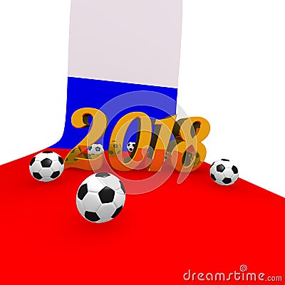 Soccer background 2018 in Russia Stock Photo