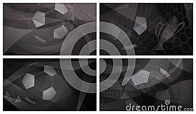 Soccer backgrounds in black colors Vector Illustration