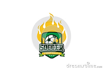 Soccer Badge Logo Design. Sport Team Identity Football Label Vector Illustration