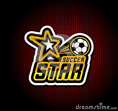 Soccer badge logo template, football design. Vector Illustration