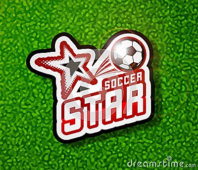 Soccer badge logo template, football design. Vector Illustration