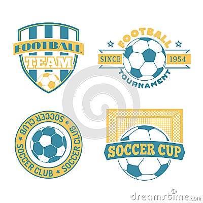 Soccer badge vector set. Vector Illustration