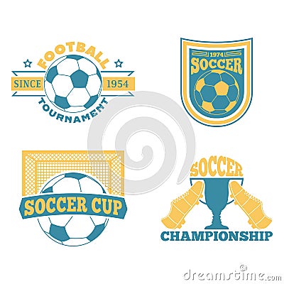 Soccer badge vector set. Vector Illustration