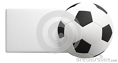 Soccer ball banner 3d rendering Stock Photo