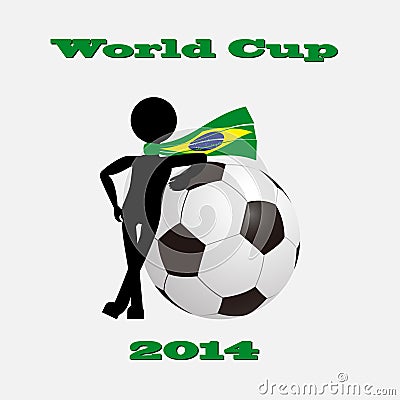 Soccer ball of Brazil 2014 Editorial Stock Photo