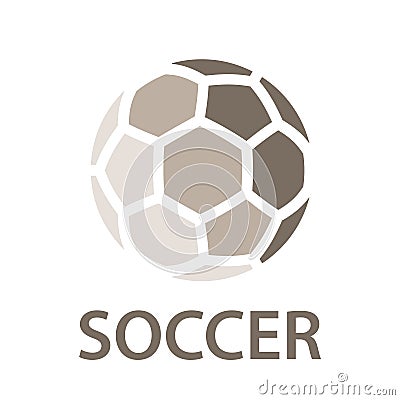 Soccer ball brown icon symbol Vector Illustration