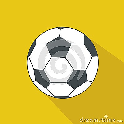 Soccer ball cartoon flat icon. Brazil. Vector illustration. Vector Illustration