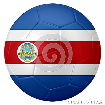 Soccer ball Costa Rica Stock Photo