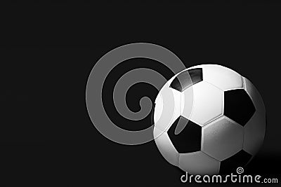 Soccer ball on dark background Stock Photo