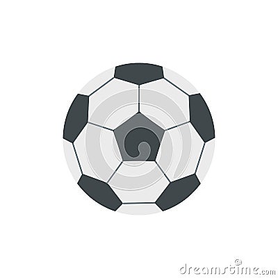 Soccer ball flat icon Vector Illustration
