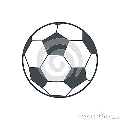 Soccer ball flat icon Vector Illustration