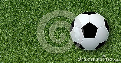 Soccer ball (Football) on green grass Stock Photo