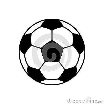 Soccer ball icon Flat vector Vector Illustration