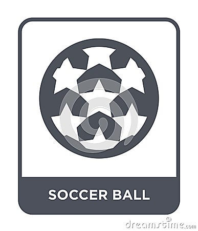 soccer ball icon in trendy design style. soccer ball icon isolated on white background. soccer ball vector icon simple and modern Vector Illustration