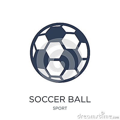 Soccer ball icon. Trendy flat vector Soccer ball icon on white b Vector Illustration