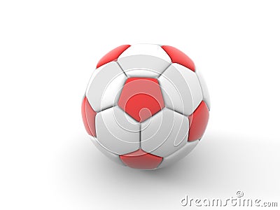 Soccer ball. Isolated object on white background. 3d render Stock Photo