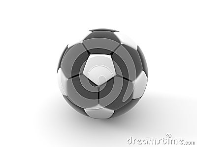 Soccer ball. Isolated object on white background. 3d render Stock Photo